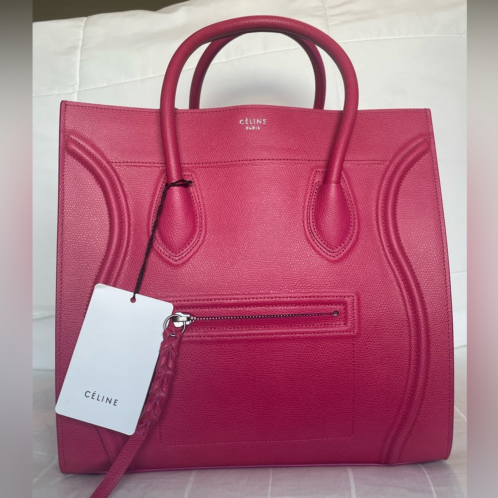 Celine Medium Luggage Phantom Bag in Fuchsia - Picture 2 of 7
